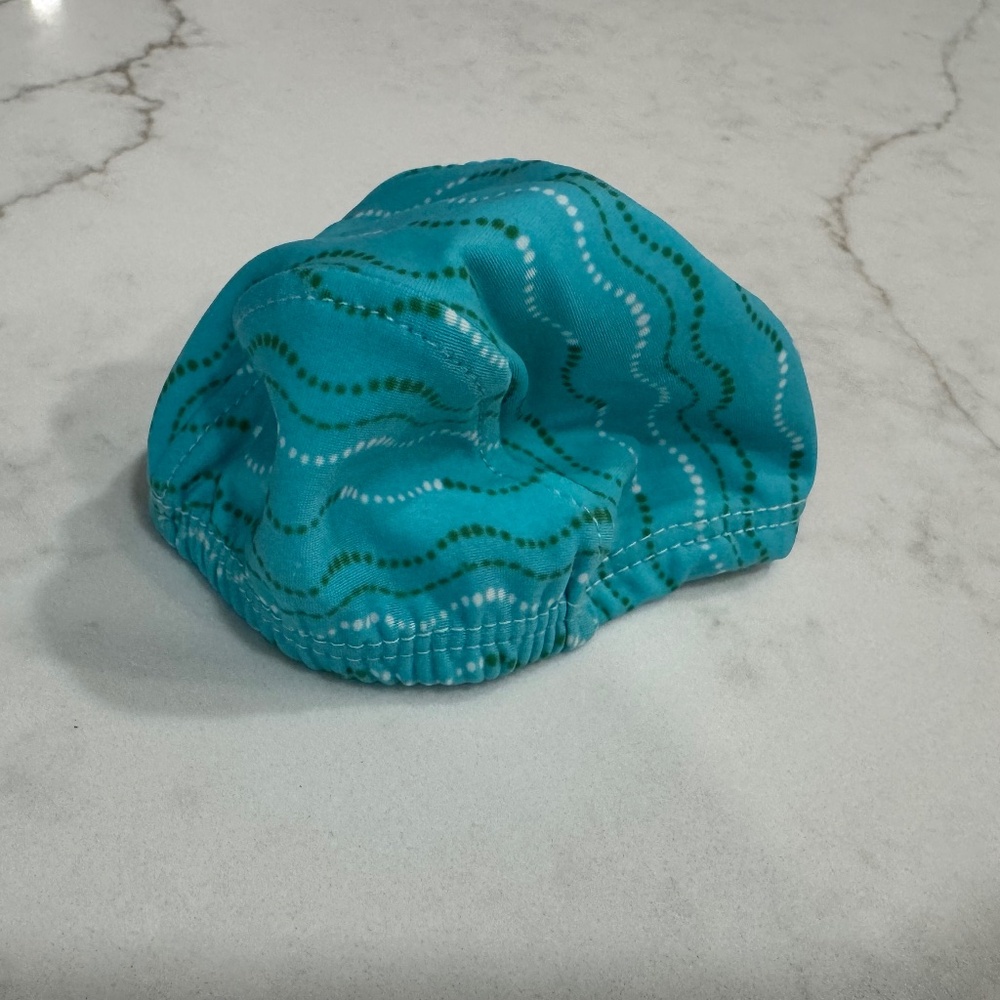 American Girl Doll Swim Cap Teal Pattern | 18” Doll Accessory